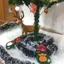 Chăn tuyết nhân tạo lông tơ 300cm cho cây thông Noel, Thảm tuyết sợi thân thiện với da, Tấm che tuyết trang trí tiệc mùa đông có thể tái sử dụng