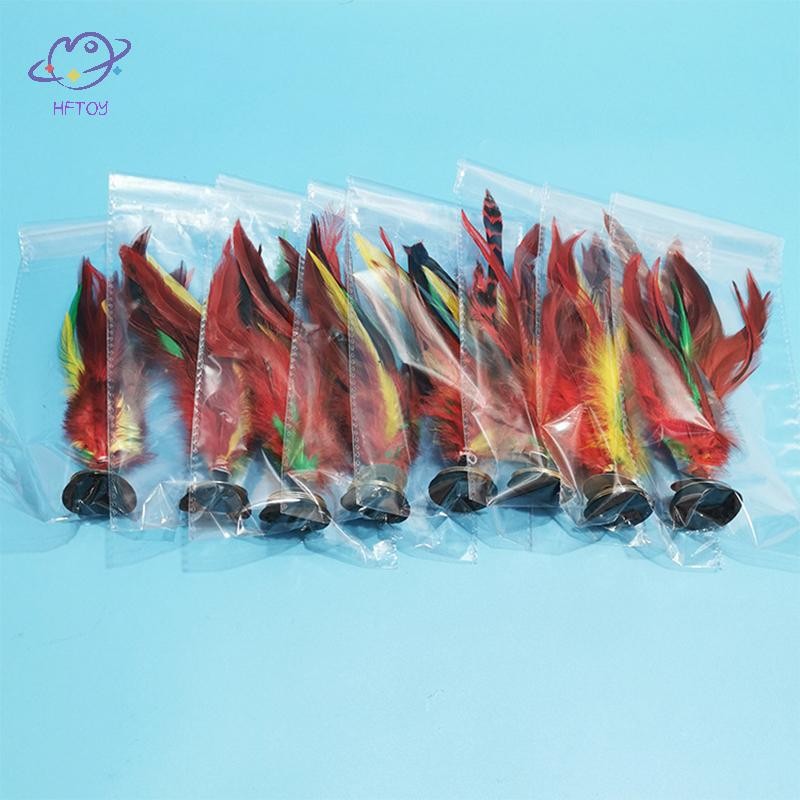 HFTOY Fitness Entertainment Nhiều màu sắc Shuttlecock Trung Quốc Jianzi Foot Kick Hand Wheel Fancy Chicken Shuttlecock ~