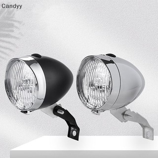 NDY Cổ Điển Retro Đèn Pha ABS 3 Đèn LED Xe Đạp Đi Đêm Cảnh Báo An Toàn Đèn Trước Không Pin N