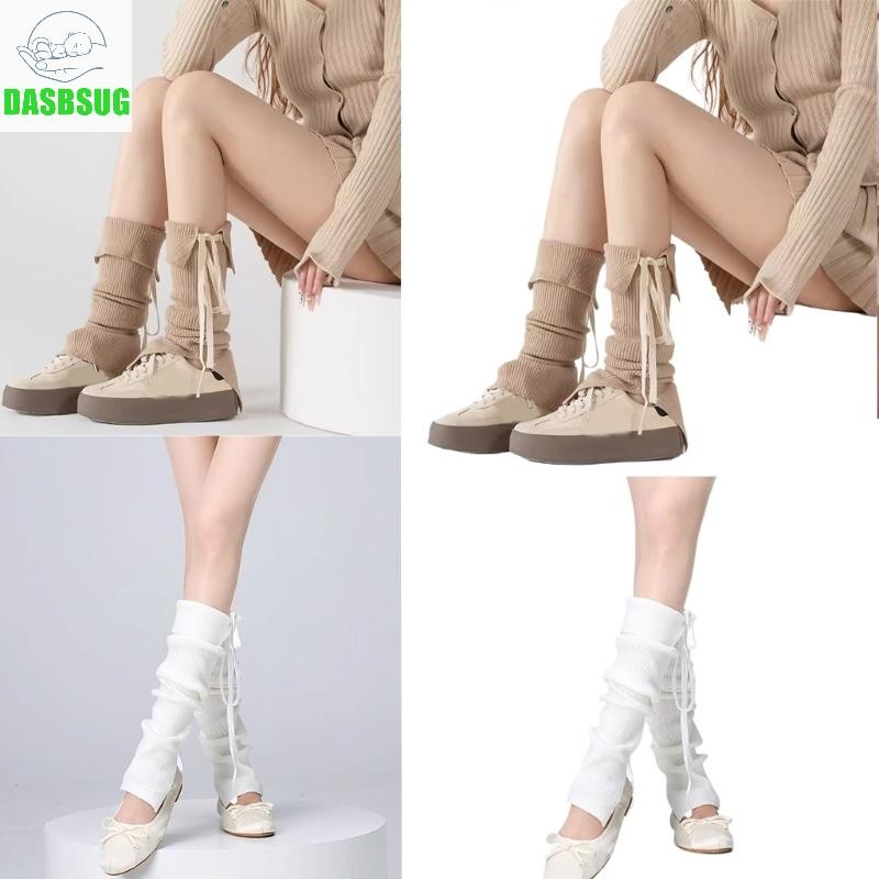 DASBSUG Áo Khoác Boot So Phong Cách Hàn Quốc, Có Gân Dệt Kim, Nơ Cổ Tay & Cổ Dài