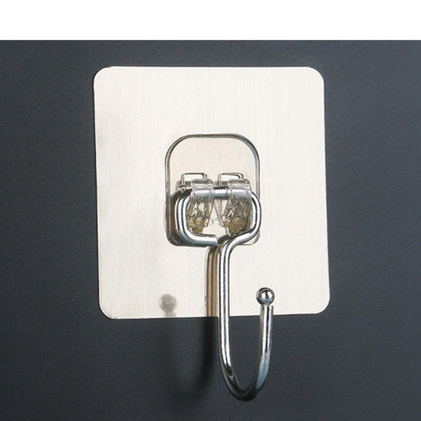 10PCS Móc treo tường lớn dính siêu chắc cho phòng tắm nhà bếp, móc trong suốt có móc nặng và không dấu vết