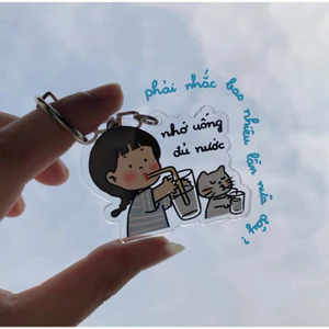 Móc Khóa NHỚ UỐNG ĐỦ NƯỚC - Quà Tặng Sango