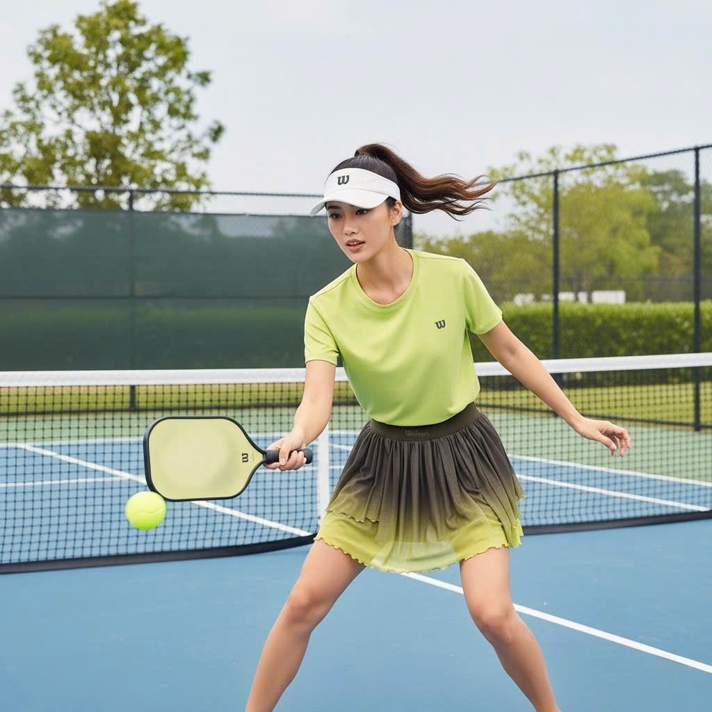 [Pickleball HOT] Bộ thể thao nữ, Bộ áo Will váy loang siêu mềm mát chuyên chơi Pickleball Golf Tennis