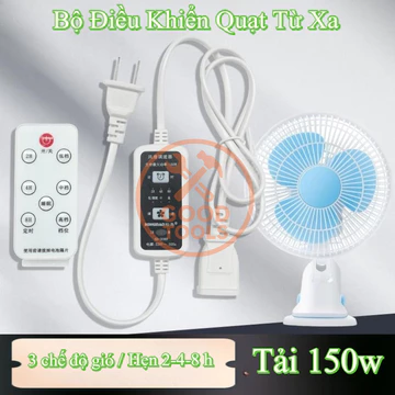 Bộ Chuyển Đổi Quạt Thường Thành Quạt Thông Minh Remote Điều Khiển Từ Xa 3 Tốc Độ, Chế Độ Ngủ, Hẹn Giờ 2/4/8h Good Tool