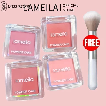 Miss Rose [Mua 1 Tặng 1] Phấn Má Hồng đơn Sắc + Cọ Má Hồng Tặng Kèm Bộ Trang điểm 2 Sản Phẩm, Phấn Má Hồng Màu Nude Tự Nhiên Chống Nước, Màu Da Sáng, Lì