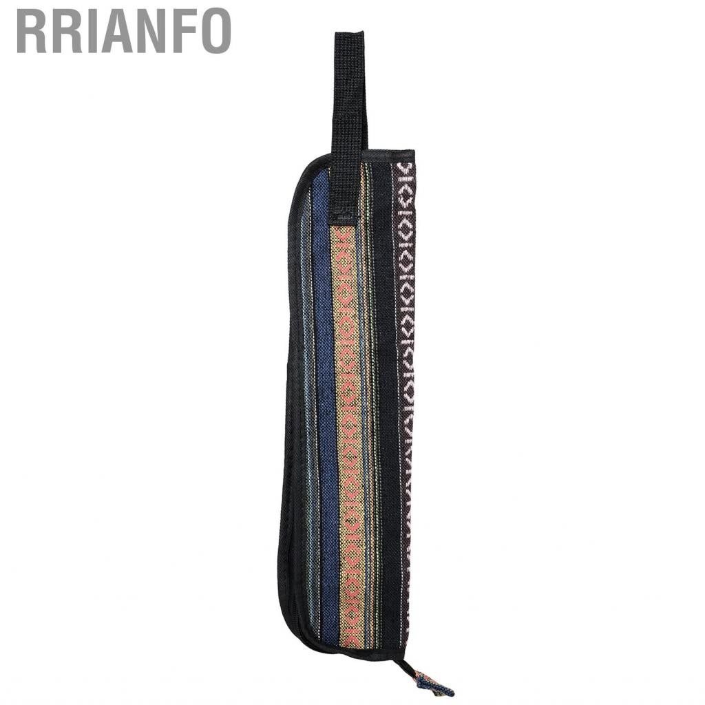 Rrianfo Rrianfo Drumstick túi phong cách dân tộc cho trống và vồ vồ chứa 4 cặp dùi trống lưu trữ que trống hoặc
