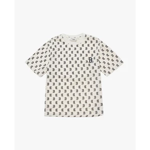 MLB - Áo thun unisex cổ tròn tay ngắn phối họa tiết monogram_3ATSM0243-43CRS