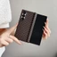 Ốp Điện Thoại Sợi Carbon Từ Tính Cho Samsung Galaxy Z Fold 5 6 7 W24 W25 Frosted Kevlar Grain Siêu Mỏng PC Chống Sốc Vỏ Bảo Vệ