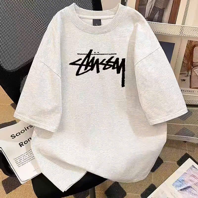 Áo phông unisex tay lỡ chất thoáng mát, form rộng, cổ tròn style ullzang cho nam nữ COTTON  SU