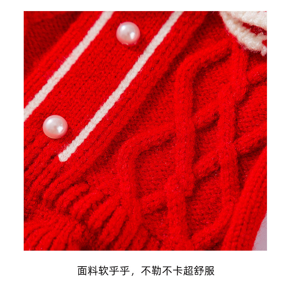 【Ready Stock】 Dog Clothes Thick Warm Sweater Knitwear for Autumn and Winter Teddy Cat Clothes Small and Medium-Sized Dogs Pet Clothes AfC4