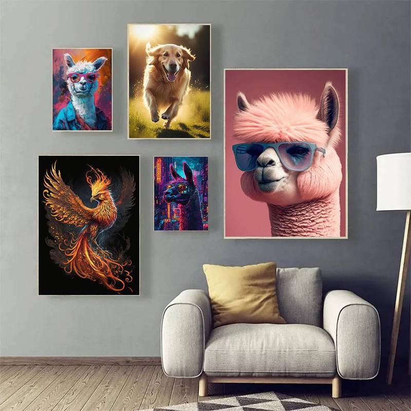 Động Vật Dễ Thương Than Khóc Rừng Màu Nước Tranh Canvas Cho Nghệ Thuật Trang Trí Tường Nhà Canvas Poster