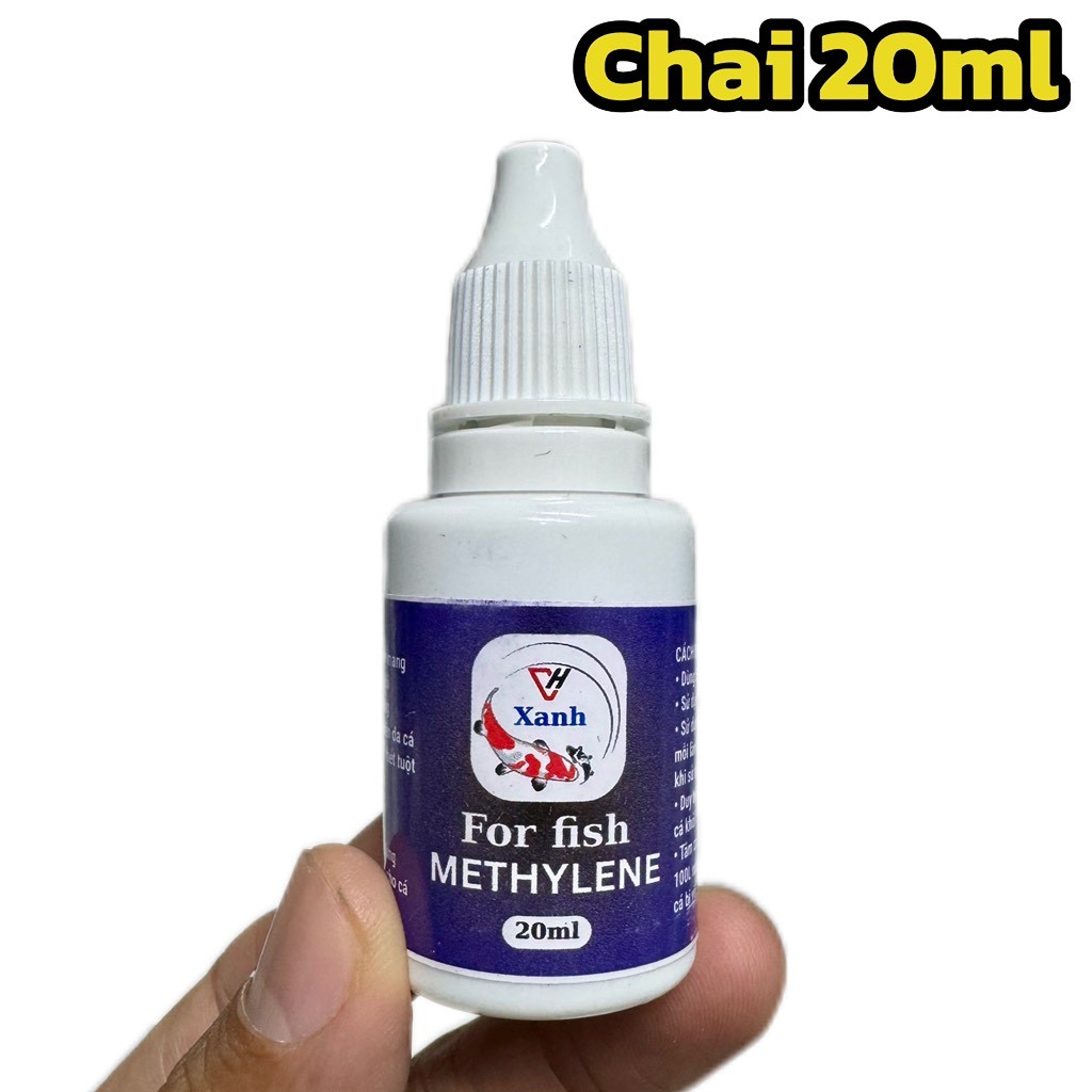 Xanh Methylene VH Chai 20ml, 50ml hỗ trợ các vấn đề ngoài da cho cá cảnh