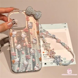 Ốp Lưng Cho Oppo A3Pro A15 A16 A35 A15s A17 A31 A18 A38 A3X A3 A5i A52 A72 A53 A32 A57 A58 A60 A7 A12 A95 A76 A78 A79 Hoạt Hình Ngọt Ngào Dễ Thương Hello Kitty Vòng Tay Nước gợn Sóng Mềm