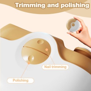 Máy cắt móng tay tự động đánh bóng bằng điện 3 trong 1 Máy cắt móng tay có thể sạc lại với đèn LED Loại C Sạc có thể điều chỉnh tốc độ Máy cắt móng tay di động cho người cao tuổi thép không gỉ