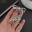 PNPIA- Kim Loại Nơ Trái Tim Pha Lê Barrettes Kẹp Tóc Nữ Thanh Lịch Bên Nổ Dubill Kẹp Nữ Bé Gái Kẹp Tóc Phụ Kiện Tóc