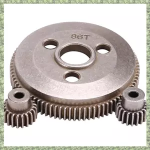 Thép kim loại 48P 86T Bánh răng Spur cho 1 / 10 2WD Slash / Stampede với Bộ bánh răng bánh răng bánh răng 19T 21T Thay thế 4686