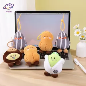 HFTOY Hạt dẻ đậu phộng hồ trăn Sun Nhồi bông Búp bê sang trọng Móc khóa cho trẻ em Trang trí quà tặng Bapa ~