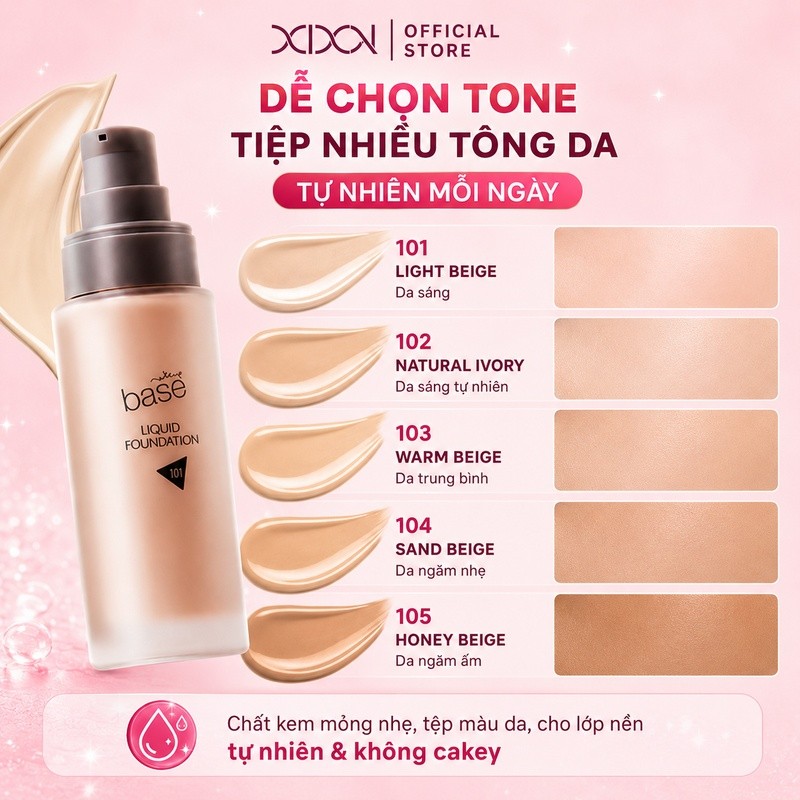 Kem Nền Che Phủ Cao XIXI Mỏng Nhẹ Tự Nhiên, Lâu Trôi 12H, Kiềm Dầu Không Mốc Cho Mọi Loại Da D269
