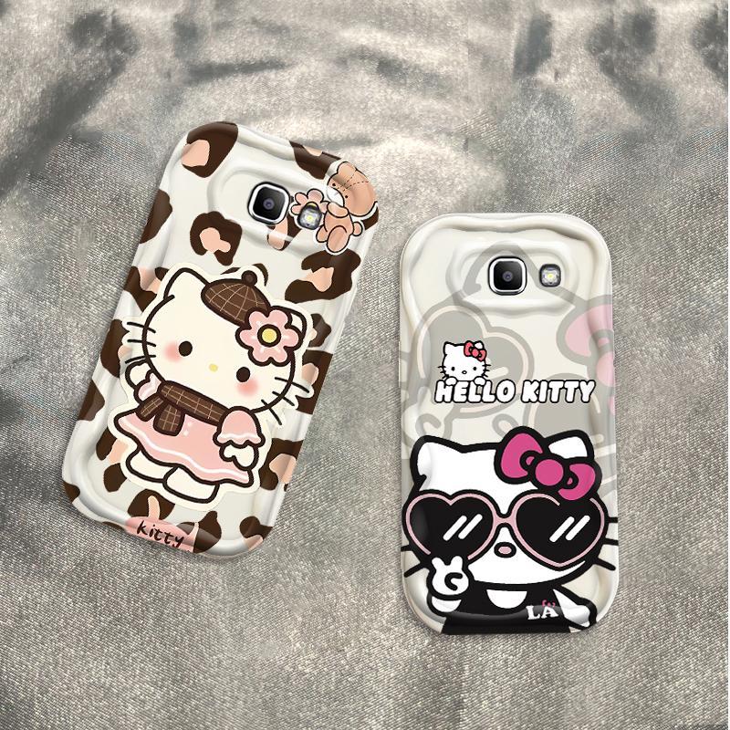 Vỏ Silicon Hoạt Hình Cho Samsung J7 Prime ON7 2016 Bảo Vệ 3D Vỏ Điện Thoại Mềm TPU Da Báo Kitty Ốp Lưng Chống Sốc