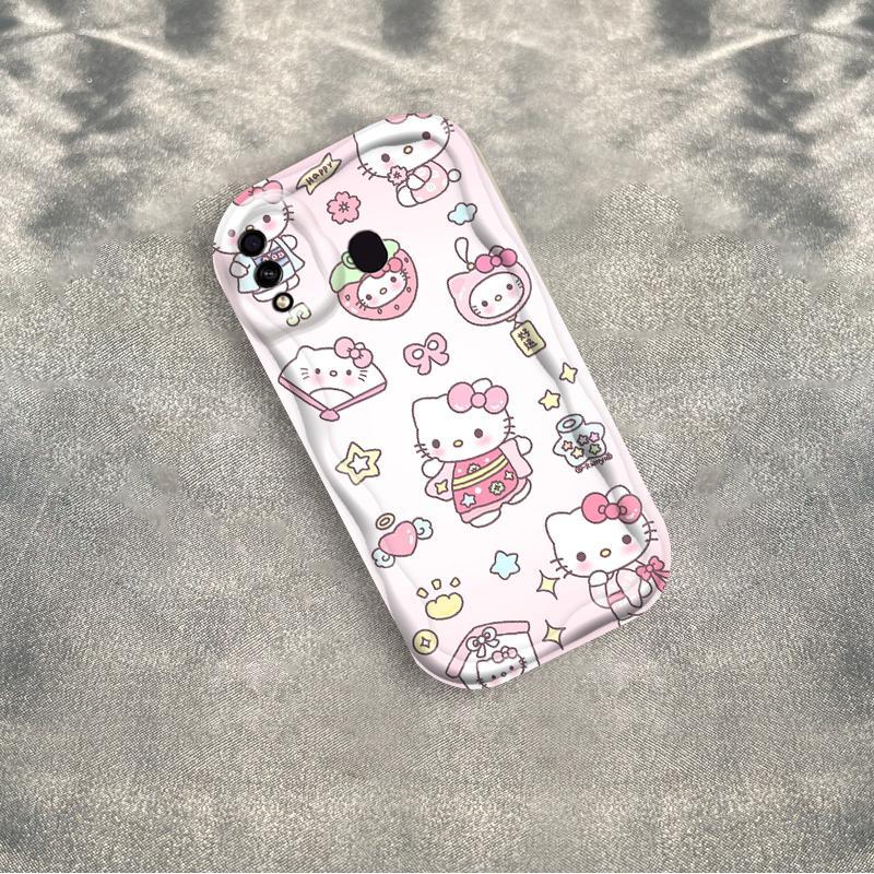 Vỏ Silicon Hoạt Hình Cho Samsung A20 A30 Phụ Kiện 3D Vỏ Điện Thoại Mềm TPU Kitty Girl Sinh Viên Chống Sốc Ốp Lưng