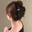 PNPIA- Retro Da Pu Hình Tam Giác Kẹp Tóc Tính Khí Hàn Quốc Cá Mập Kẹp Phụ Kiện Dành Cho Nữ
