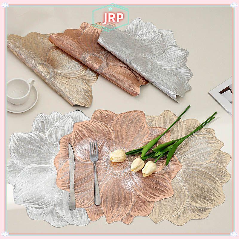 JRP 1 Cái Hình Sen Chịu Nhiệt Và Có Thể Giặt Hoa Placemat Trang Trí Nhiệt Bàn Đế Lót Ly JRP