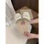 TT Gợi Cảm Mũi Vuông Mở Ngón Chân Lật Nữ Mùa Hè Bằng Sáng Chế Da Phù Hợp Với Váy Sang Trọng Dép Dép