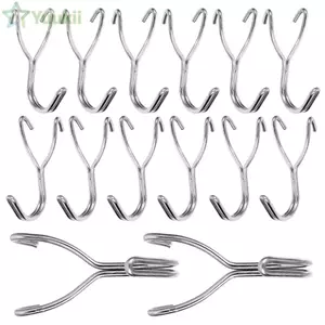 YUUKII 10 Chiếc Móc Lỗ Bảng Treo, Khoảng Cách 2,5Cm / 3,2Cm Khoảng Cách Phần Cứng Chốt Tấm Móc, Nhà Để Xe Xưởng Giá Để Đồ Thép Kim Loại Treo Tường Áo Móc Chìa Khóa