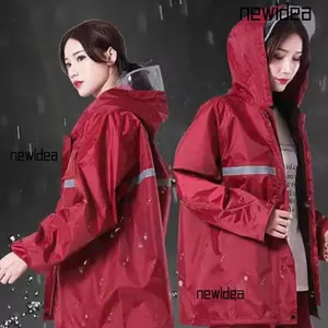 Bộ đồ đi mưa NEWIDEA, Áo khoác chống bão và áo mưa quần, dày chống nước thoáng khí có dải phản quang Poncho Unisex