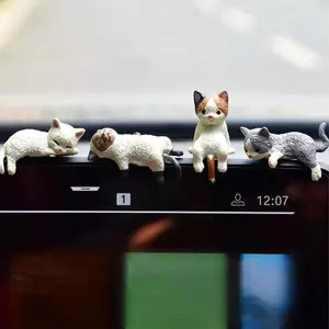 Mèo Các Bức Tượng Nhỏ Nhựa Dễ Thương Xe Trang Trí 5 Miếng Mèo Con Màn Hình Máy Tính Trang Trí Cho Kệ Để Bàn Phòng Khách Phòng Ngủ jiwvn