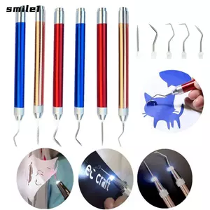 Bút làm cỏ Vinyl SMILE, Dụng cụ khắc DIY Bút làm cỏ LED nhôm, Lắp đặt Máy cắt dự án sắt chống trượt Dụng cụ làm cỏ Vinyl cầm tay Dụng cụ làm cỏ