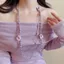 Hàng Ngày Mỹ Pháp Lãng Mạn Giả Ngọc Trai Camellia Vòng Cổ Nữ Xếp Chồng Màu Tím Dài Thanh Lịch Áo Len Dây Chuyền Trang Sức N5372026-6-11