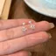 Bạc Rỗng Bạc Năm Cánh Ngôi Sao Bông Tai Bông Tai Niche Cuộn Dây Cao Cấp Trẻ Em Vít Bông Tai Ngủ Đơn Giản Bông Tai 6.16