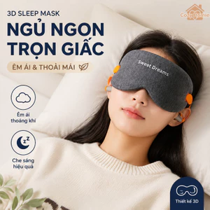 bịt mắt ngủ 3d chống ồn che sáng dày ôm mắt thoáng khí ngủ trưa du lịch đeo êm mềm