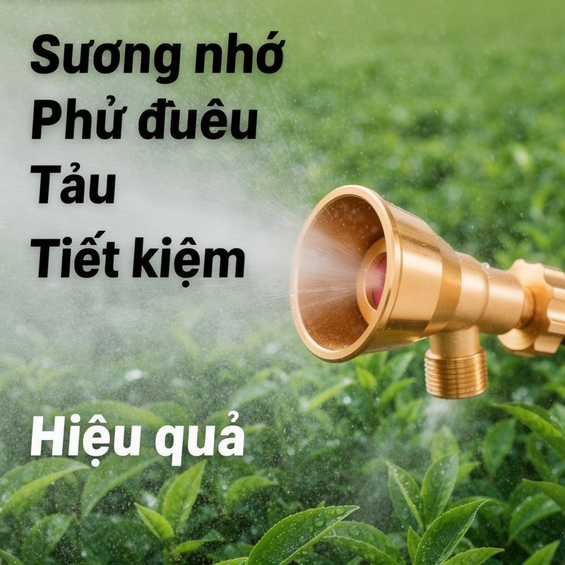 Đầu Phun Nước đồng Ren Trong 14mm Vòi Tưới Cây Tăng áp Xoay Chỉnh Tia Nước Rửa Xe Sân Vườn