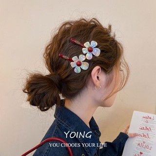 Yoing / Phong Cách Mới Niche Thiết Kế Cảm Thấy Lấp Lánh Nhiều Màu Sắc Hoa Tóc Nữ Tính Cảm Thấy Nổ Kẹp Tóc Gãy Mũ Đội Đầu