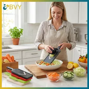 BVY Hướng dẫn sử dụng Máy hủy rau củ Máy thái rau củ Dụng cụ nhà bếp đa chức năng để nấu khoai tây chiên nhanh và khuấy.