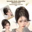 WEETW Thẳng Đuôi Ngựa Nối Dài, Móng Vuốt Kẹp Trong Ngắn Thanh Lịch Lộn Xộn Bun, Hợp Thời Trang Tổng Hợp Tự Nhiên Lông Tơ Đuôi Ngựa Tóc Mảnh Dành Cho Nữ