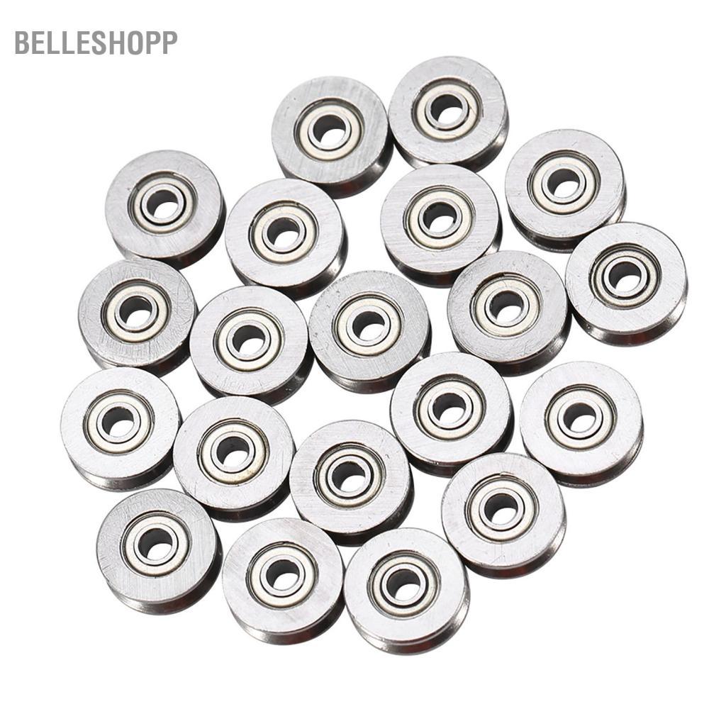 Belleshopp 20 CÁI V623ZZ Vòng bi rãnh chữ V (3x12x4mm) - Hướng dẫn đường ray thu nhỏ cho hệ thống chuyển động tuyến tính Đường ray CNC & ứng dụng đường ray Kết cấu thép cacbon