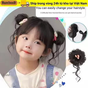 Băng Đô Quấn Tóc Giả Cho Bé BAMBOOB, Vòng Tóc Hoa Dễ Thương Cho Bé Mũ Tóc Giả, Tóc Giả Cô Gái Chống Trơn Trượt Đạo Cụ Tạo Kiểu Chụp Ảnh