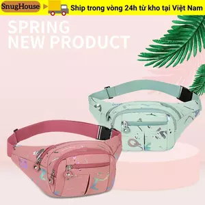 Túi đeo vai ngực SNUGHOUSE, Túi thắt lưng chống nước nhẹ, Túi dán tem nóng Fanny Pack Ba lô đeo vai thể thao đa chức năng