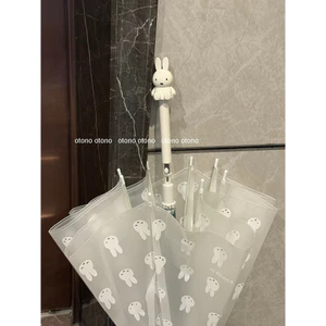 🔥deco chụp ảnh ô trong suốt siêu đẹp Chính Hãng Được Ủy Quyền Miffy Thỏ Nhật Bản Nguyên Bản Đơn Mờ Trong Suốt Dài Tay Ô Dễ Thương Đầu Búp Bê Ô Tay Cầm Thẳng