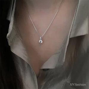 Vòng cổ Zircon kim cương, Dây chuyền xương đòn siêu nhấp nháy tinh tế thời trang dành cho nữ