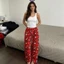 Kawaii Hello Kitty & Spiderman Crossover Fleece Pyjama Quần dành cho nữ – Đồ ngủ phòng chờ mùa đông ấm áp