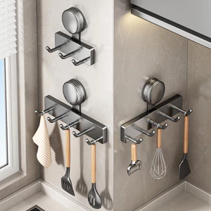 Cốc Hút Móc Nhà Bếp Không Đục Lỗ Treo Tường Đa Năng Dụng Cụ Nhà Bếp Thìa Thìa Giá Để Đồ Gia Đình Chịu Lực Mạnh