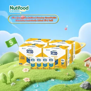 Combo 4 Thùng 96 hộp Sữa bột pha sẵn Nutifood Sweden GrowPLUS+ Colostrum Lactoferrin 110ml