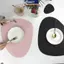 MAKY Hai Mặt Da PU Placemat Teacup Coaster Chống Thấm Nước Và Chống Dầu Thảm Trải Bàn Nhà Hàng Phương Tây Thảm Cách Nhiệt VN