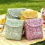 Túi đựng khăn ăn vệ sinh YUUKII, Túi trang điểm son môi Cotton phong cách mục vụ, Túi xách công suất lớn hoa thời trang dành cho nữ bé gái