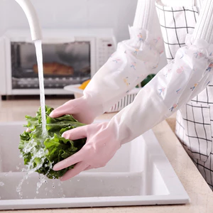 Găng Tay Rửa Chén Nữ Cao Su Da Rửa Bát Chống Thấm Nước Công Việc Nhà Vệ Sinh Giặt Quần Áo Chống Mài Mòn Hộ Gia Đình Chống S