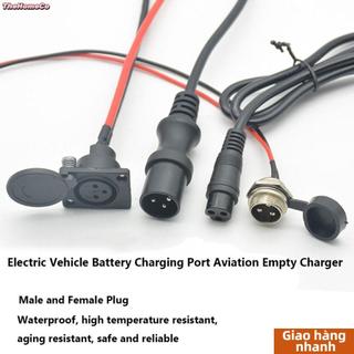 [Chất lượng cao] Bộ sạc xe điện THEHOMECO, Cổng sạc pin 3 chân 6 kiểu, phích cắm nam và nữ có nắp phụ kiện xe điện